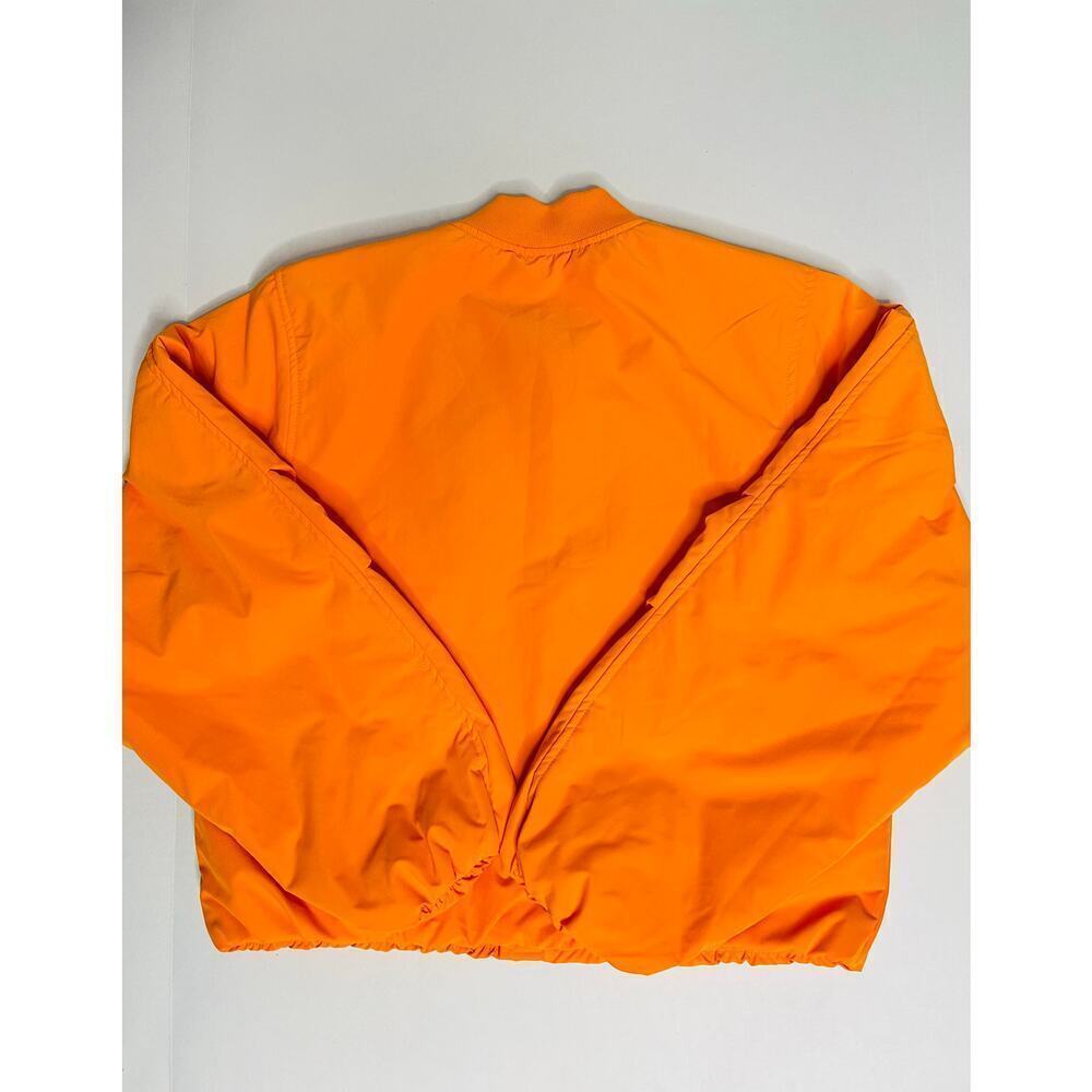 Anthropologie ICHI IHELISO JA Bomber Jacket size 38/ Medium Orange Full zip - Picture 8 of 13